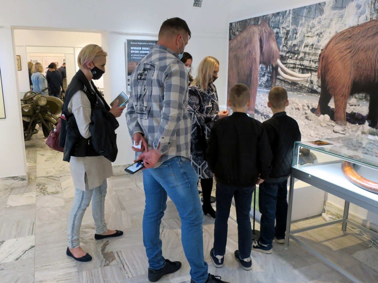 Zwiedzający na wystawie archeologicznej