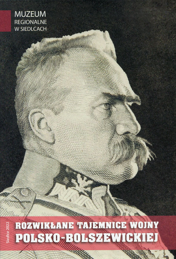 Okładka w tonacji ciemnej z portretem Józefa Piłsudskiego w mundurze galowym w prawym profilu.