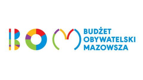Kolorowe logo Budżetu Obywatelskiego Mazowsza